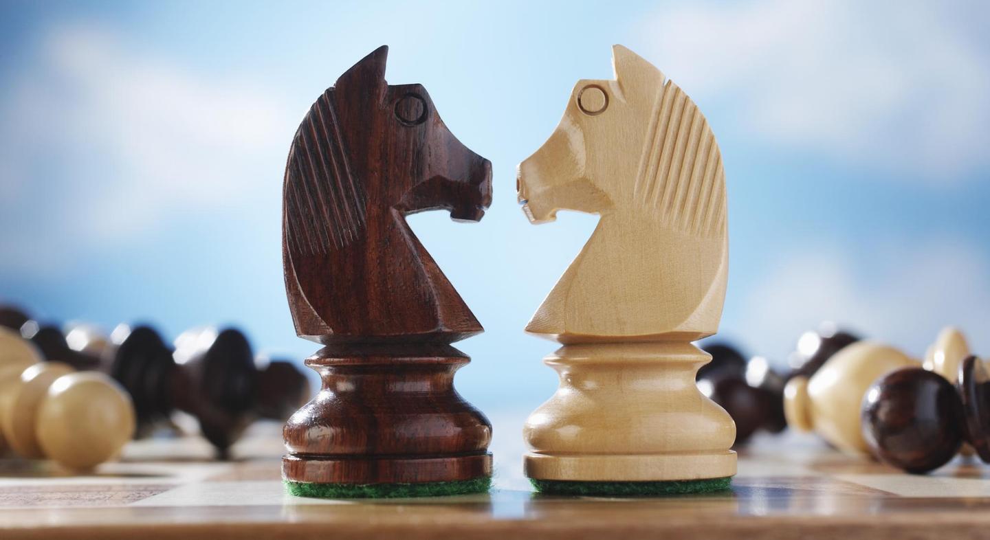 two knights face to face